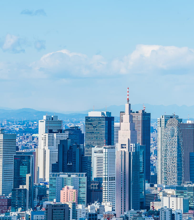 高層ビルの並んだ街並み